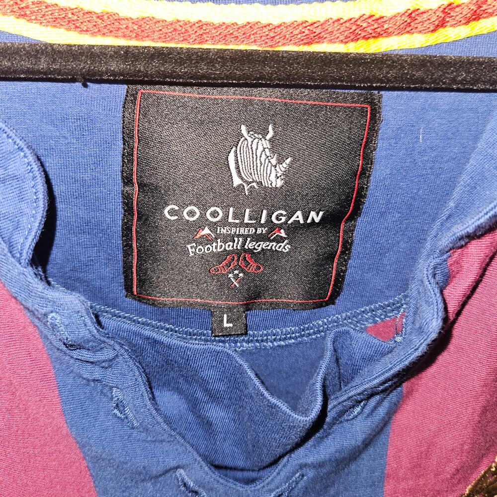 Coolligan “Blaugrana” Retro Football Shirt – Barcelona Tribute – Size L - Picture 4 of 7